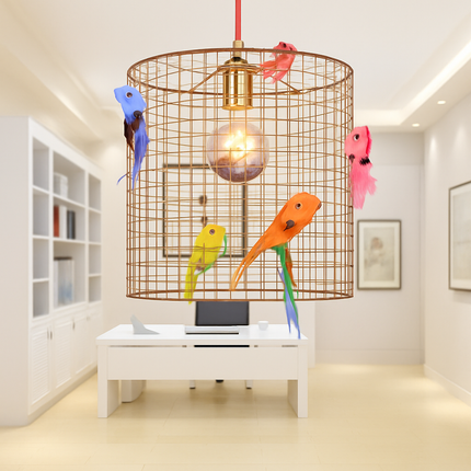 Suspension décorative en forme de cage à oiseaux style nordique — LZ4X9M