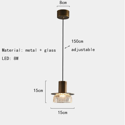 Suspension réglable en verre pour éclairage intérieur créatif — LZ4X9P