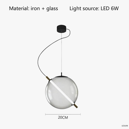 suspension créative en verre pour un éclairage moderne et élégant