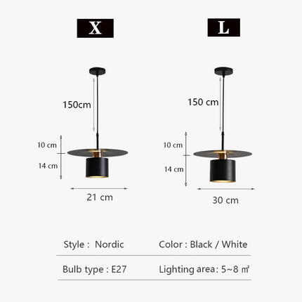 Suspension LED moderne en fer au design décoratif — LZ4X9T2