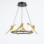 6 oiseaux ronds / Blanc chaud