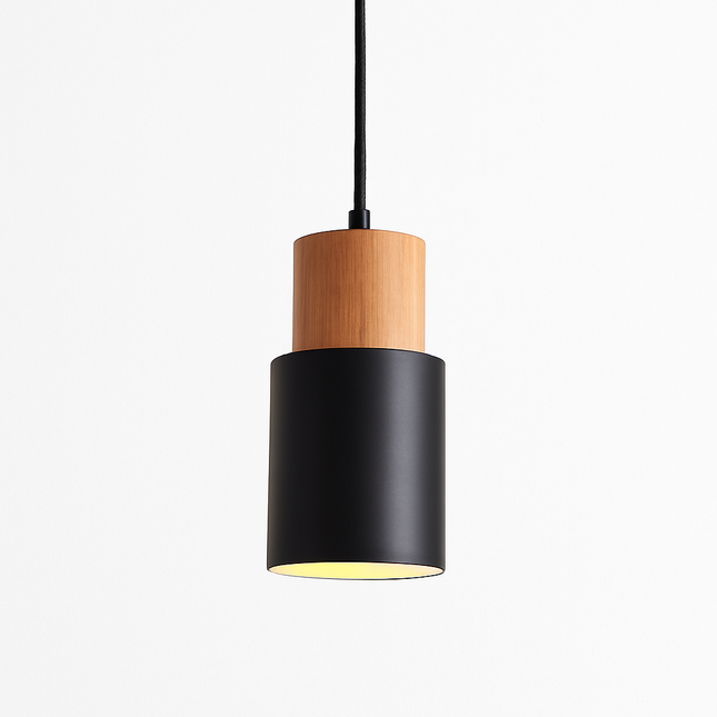 Suspension cylindrique en bois et métal finition Wood — LZ4X9T