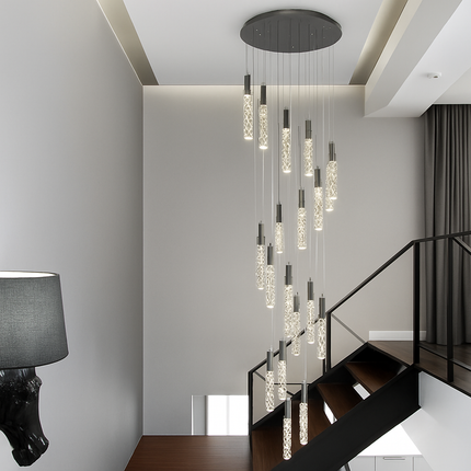 Suspension en cristal pour escalier élégante — LZ4X9P2