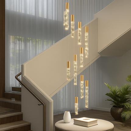 Suspension en cristal pour escalier élégante — LZ4X9P2