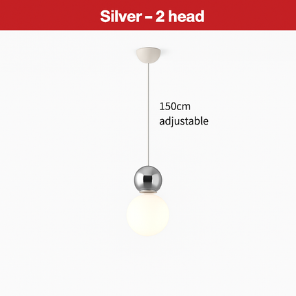 Suspension LED boule lumineuse pour décoration intérieure danoise — LZ4X9P2