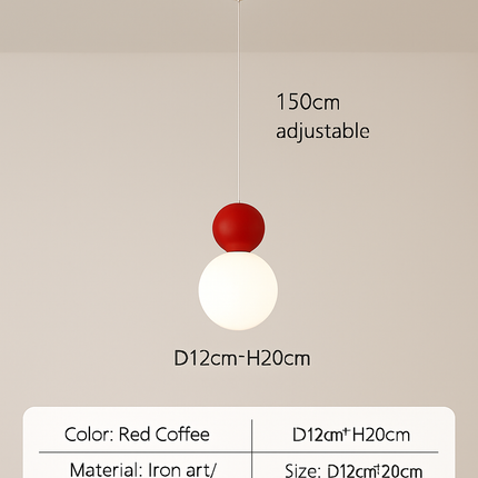 Suspension LED boule lumineuse pour décoration intérieure danoise — LZ4X9P2