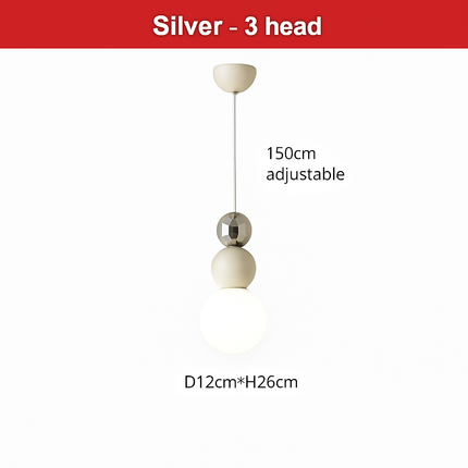 Suspension LED boule lumineuse pour décoration intérieure danoise — LZ4X9P2
