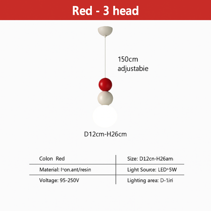 Suspension LED boule lumineuse pour décoration intérieure danoise — LZ4X9P2