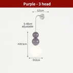 Applique murale violette 3H / Blanc chaud