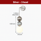 Applique murale Silver 3H / Blanc chaud