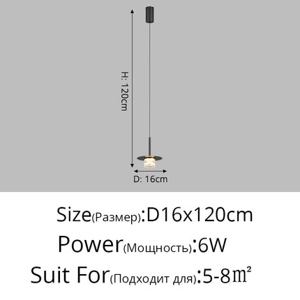 Suspension de chevet minimaliste petit lustre moderne — LZ4X9P
