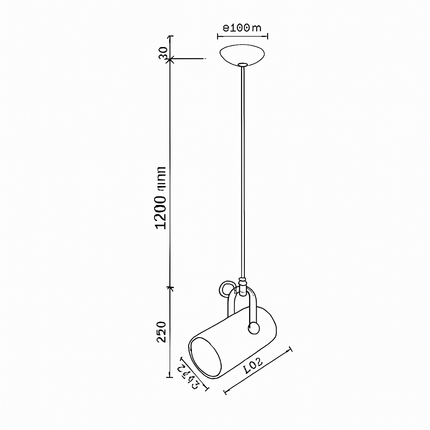 Suspension de spot en aluminium de couleur