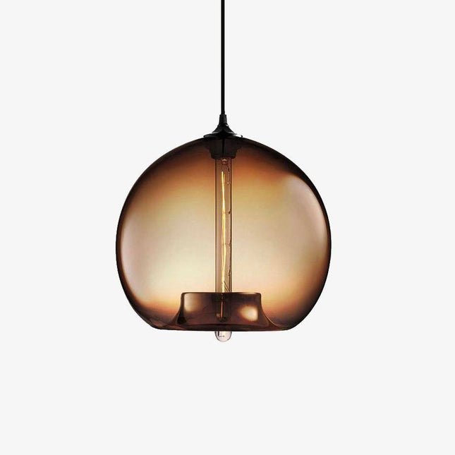 Suspension LED avec boule en verre coloré design — LZ4X9Q