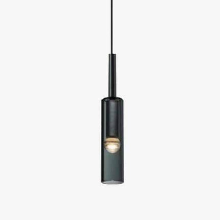 Suspension design à LED cylindrique en verre cristal Fly