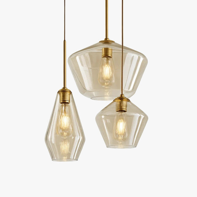 Suspension LED design en métal et verre aux formes variées — LZ4M9X2