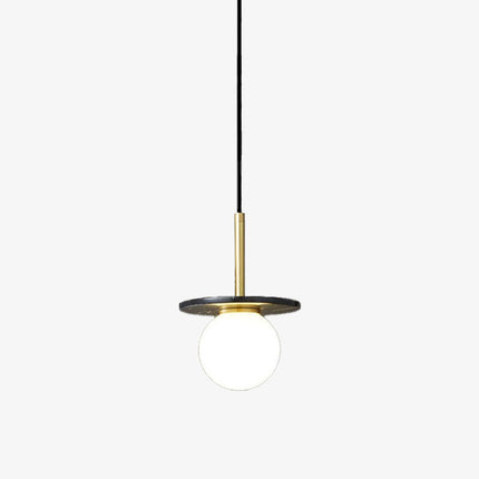 Suspension Gianna avec abat-jour plat en marbre — LZ4X9T