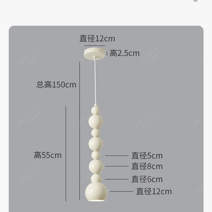 suspension design bauhaus en forme de gourde pour éclairage intérieur