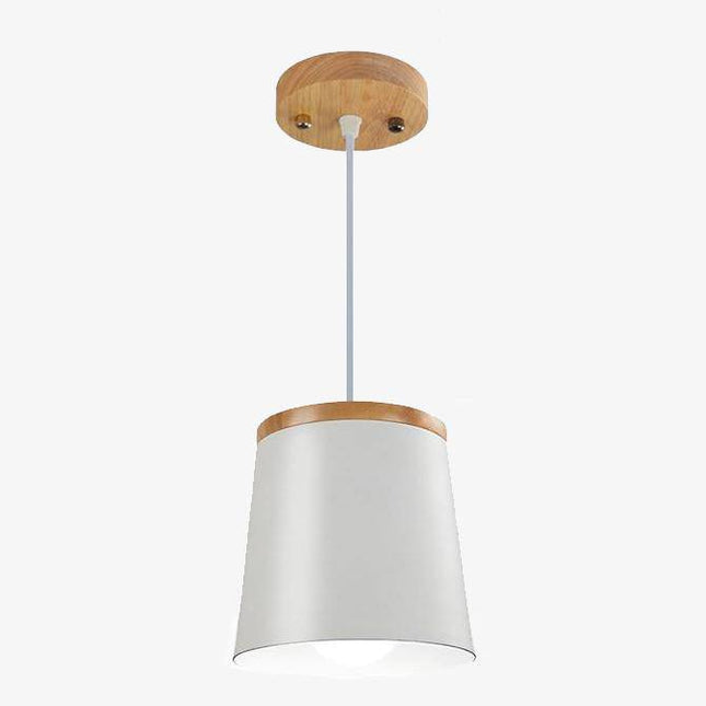 Suspension design en bois et métal blanc Aisilan — LZ4X9P2