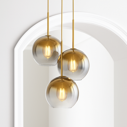 Suspension boule en verre ambré style Loft — LZ4M9Q2