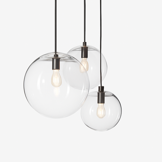 Suspension boule en verre noir ou rose gold design — LZ4X9Q2