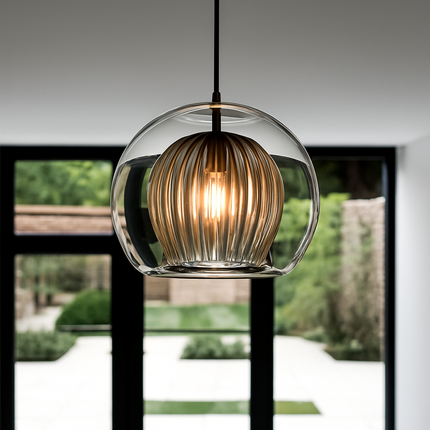 Suspension boule nordique moderne en verre créative — LZ4X9T2