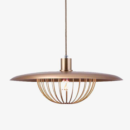 Suspension design cage dorée Long