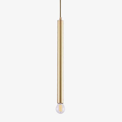 Suspension design cylindre doré à LED Simple