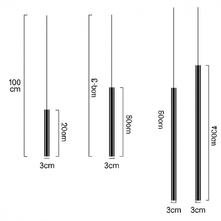Suspension design cylindrique à LED Cob