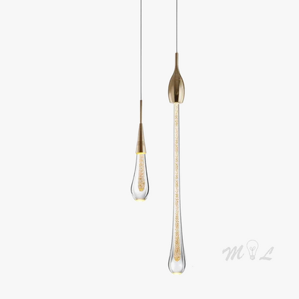 Suspension en verre élégante en forme de gouttes d'eau — LZ4Q9T1