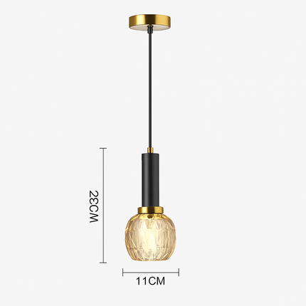 Suspension LED intérieure au design nordique en verre — LZ4T9X