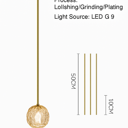 Suspension LED intérieure au design nordique en verre — LZ4T9X