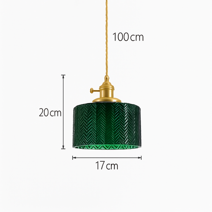 Suspension japonaise minimaliste en verre vert — LZ4P9XQ