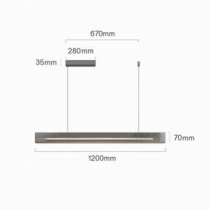 Suspension haut de gamme minimaliste en verre — LZ4X9T2