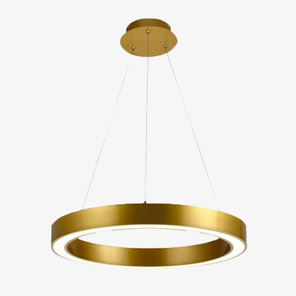 Suspension design LED avec cercle en métal aux bords épais Luxury
