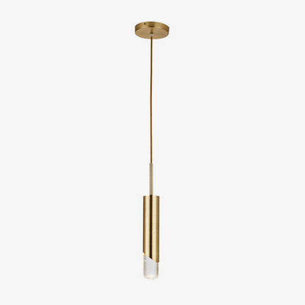 Suspension LED cylindrique en métal style luxe — LZ4X9Q2