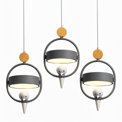 Suspension LED design avec oiseau suspendu Bessie — LZ4X9P
