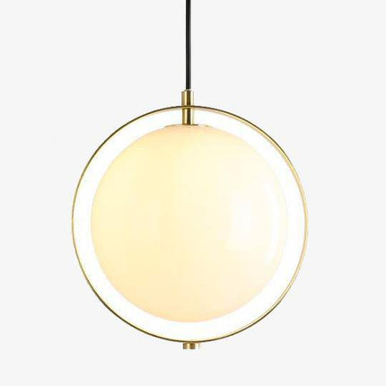Suspension LED avec boule en verre et cercle doré — LZ4X9T