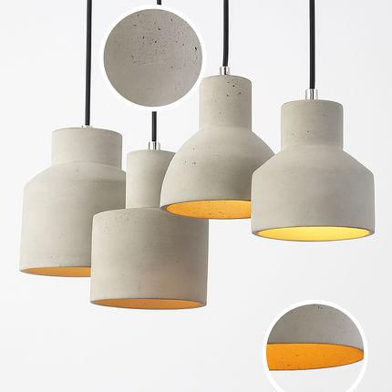 Suspension design en ciment LED aux formes variées — LZ4P9XQ