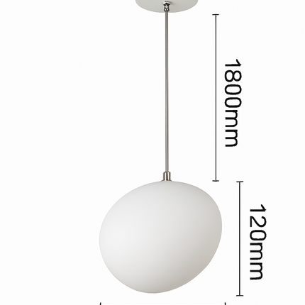 Suspension LED design forme bulle blanche style italien — LZ4P9X