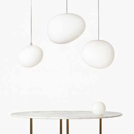 Suspension LED design forme bulle blanche style italien — LZ4P9X