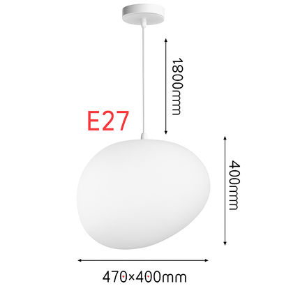 Suspension LED design forme bulle blanche style italien — LZ4P9X