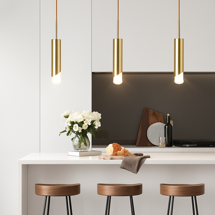 Suspension cylindrique LED en métal style loft — LZ4X9P2
