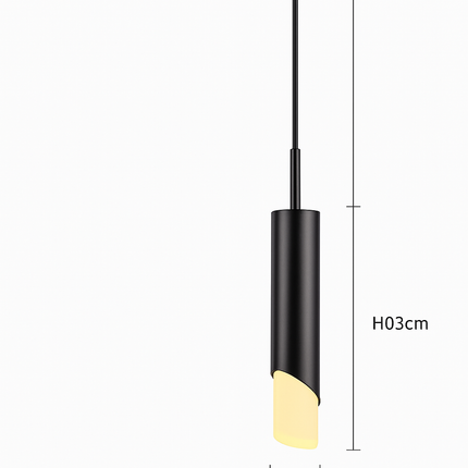 Suspension cylindrique LED en métal style loft — LZ4X9P2