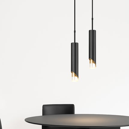 Suspension cylindrique LED en métal style loft — LZ4X9P2
