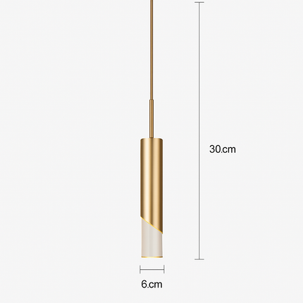 Suspension cylindrique LED en métal style loft — LZ4X9P2