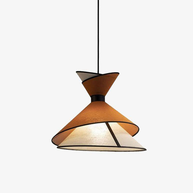 Suspension design LED en métal avec abat-jour asymétrique