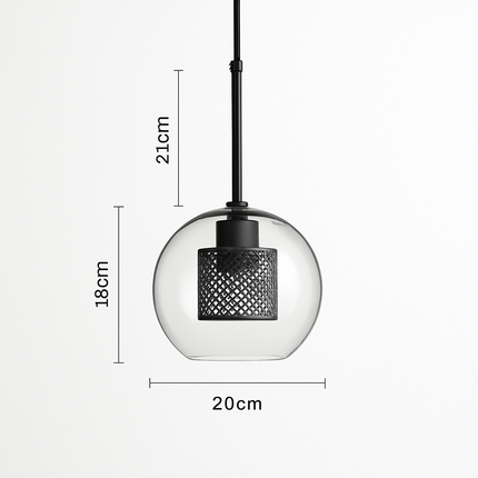 Suspension LED en verre avec lampe finition dorée — LZ4Q7M2
