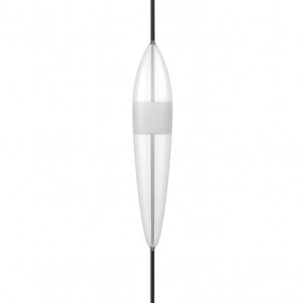 Suspension design LED en verre bleu de plusieurs formes