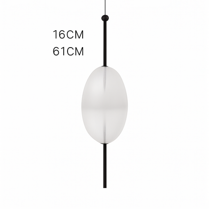 Suspension design LED en verre bleu de plusieurs formes