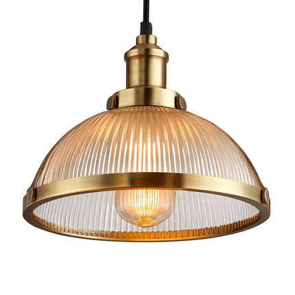 Suspension LED en verre style loft industriel — LZ4X9M2